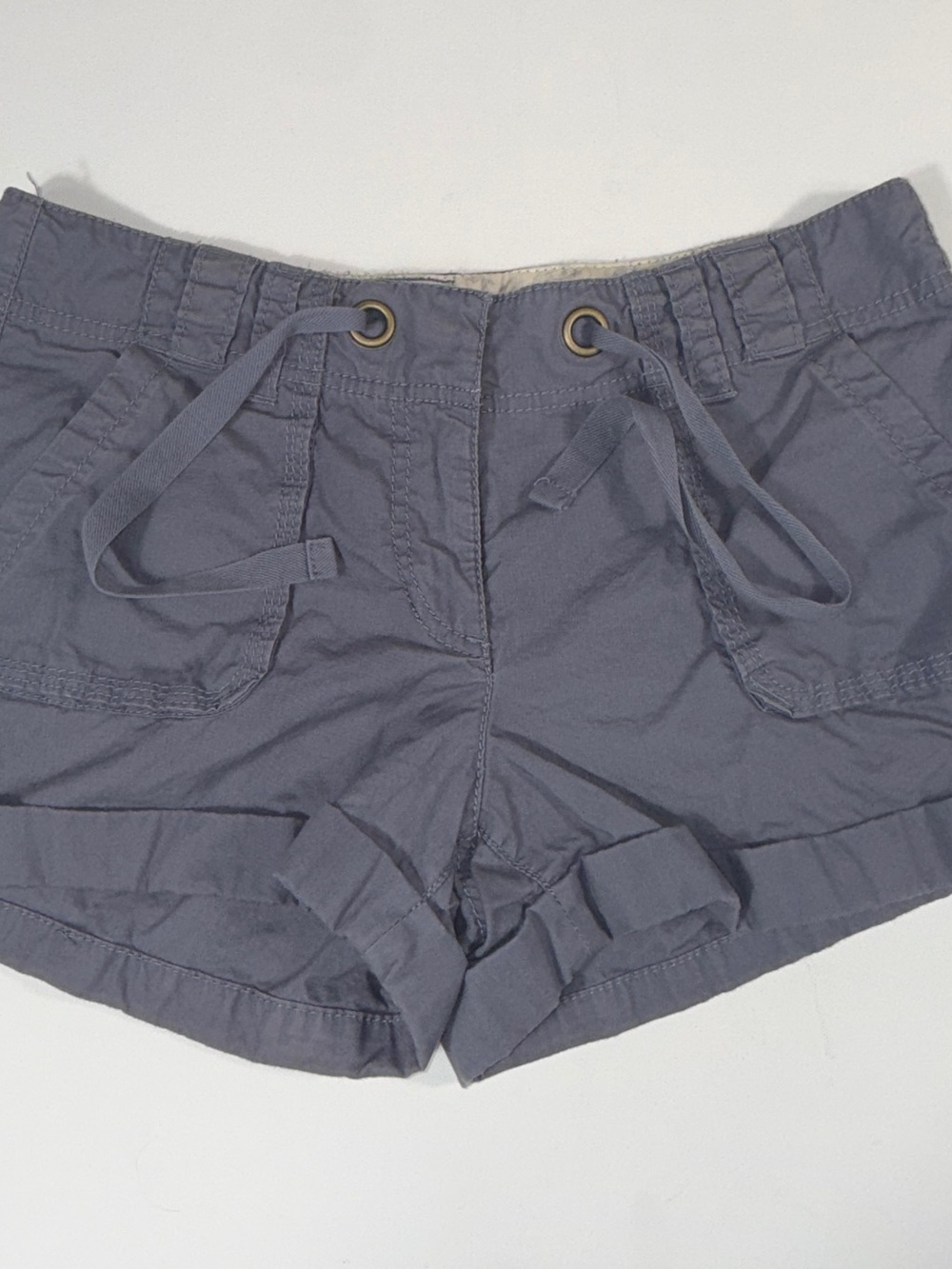 LOFT Gray Drawstring Cargo Shorts